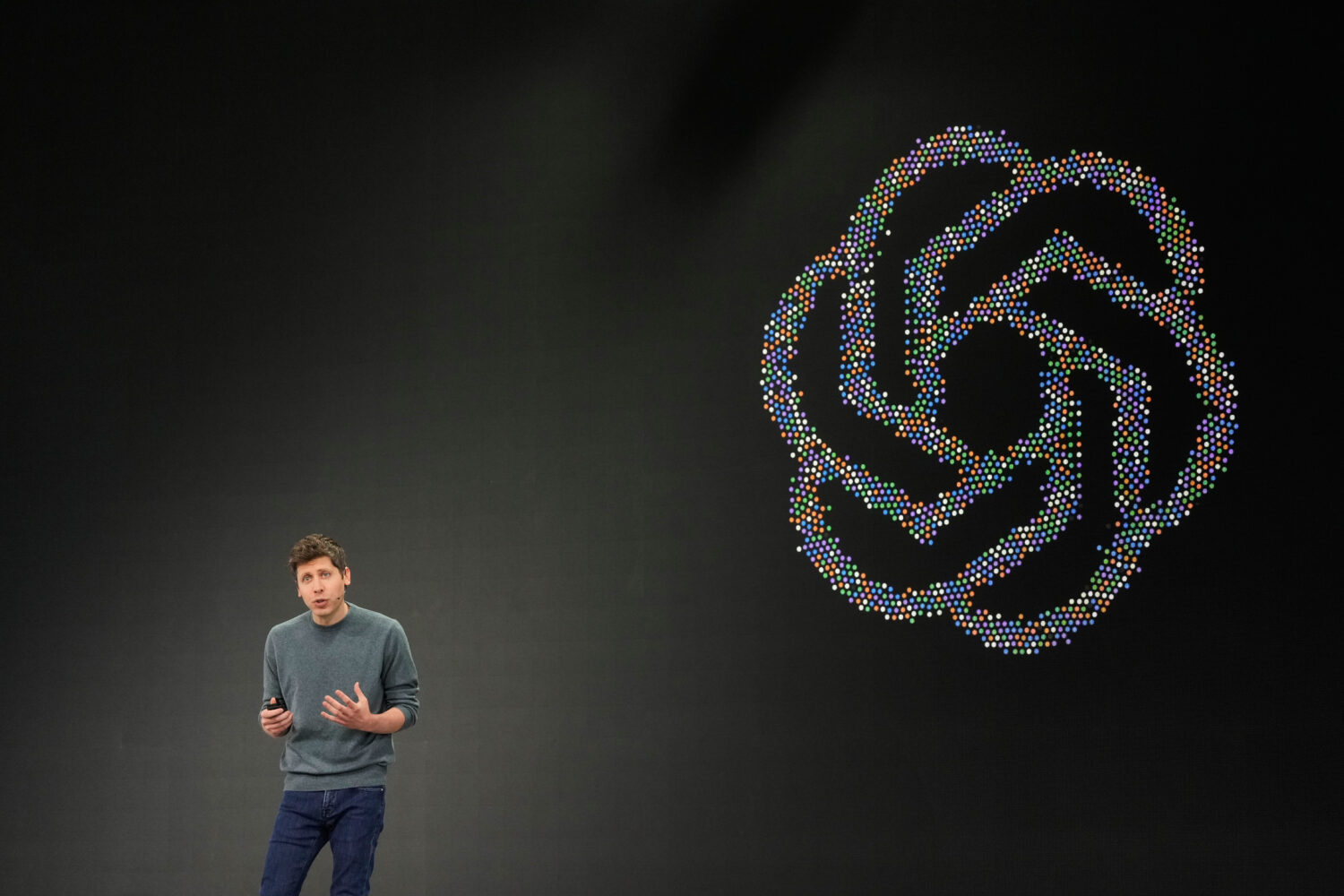 Open AI CEO Sam Altman speaks at the OpenAI DevDay 2026 conference, Tuesday, Sept. 29, 2026, in San...