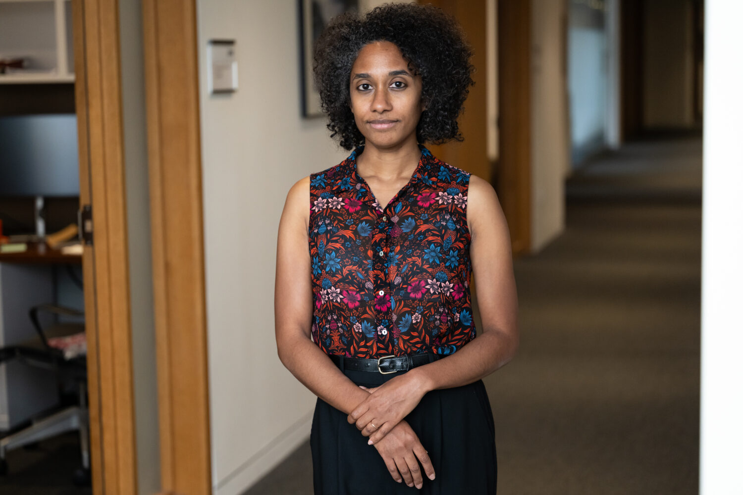 Ellora Derenoncourt, an associate professor at Princeton University's department of economics, pose...