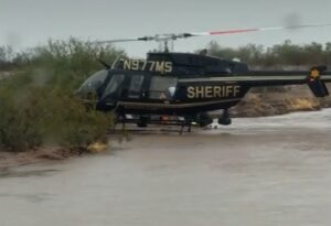 Arizona monsoon rescue: Elderly couple saved from flooded sedan by MCSO helicopter