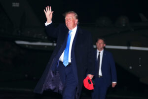 Trump announcing a new Iowa steel plant that the White House says will be the nation’s biggest