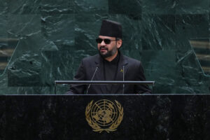 Nepal’s leader, at UN, says recent floods serve as a ‘warning to the world’ about climate change