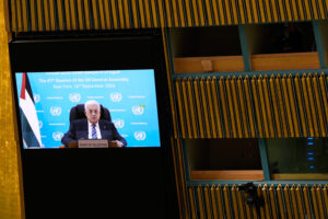 Palestinian president, again denied a visa to speak at UN, addresses leaders on prerecorded video