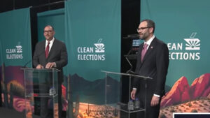 Adrian Fontes, Alex Kolodin trade insults, split over mail-in voting in secretary of state debate
