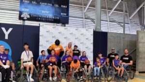 Nearly 30 adaptive athletes learn basketball skills in Phoenix thanks to Suns/Mercury Foundation