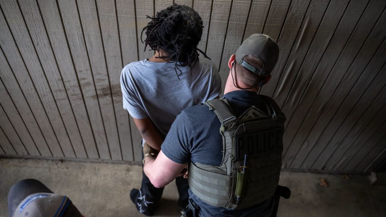 This file photo depicts a suspect being arrested by federal authorities. (Photo: U.S. Marshals Serv...