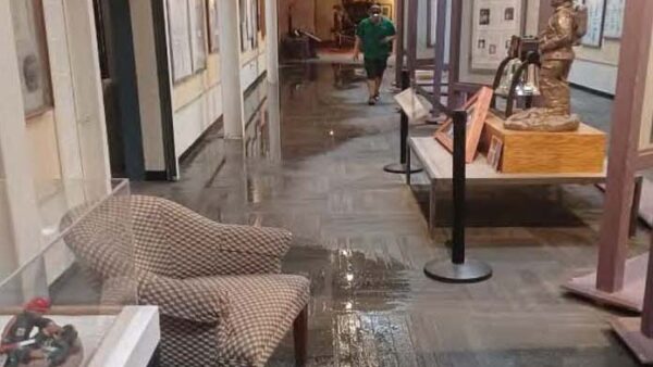 Photo of the flooding from the Hall of Flame's website