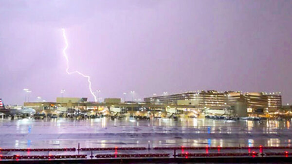 Thunderstorms delayed flights at Phoenix Sky Harbor International Airport on Thursday morning. (Phoenix Sky Harbor International Airport file photo via X)