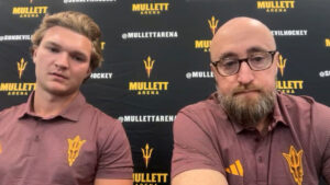 In 1st interview since player’s collapse, ASU hockey coach says he’s ‘the right guy’ for job