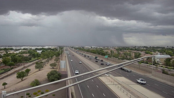 The Phoenix-area forecast for Wednesday includes rain and possible flooding. (ADOT photo)