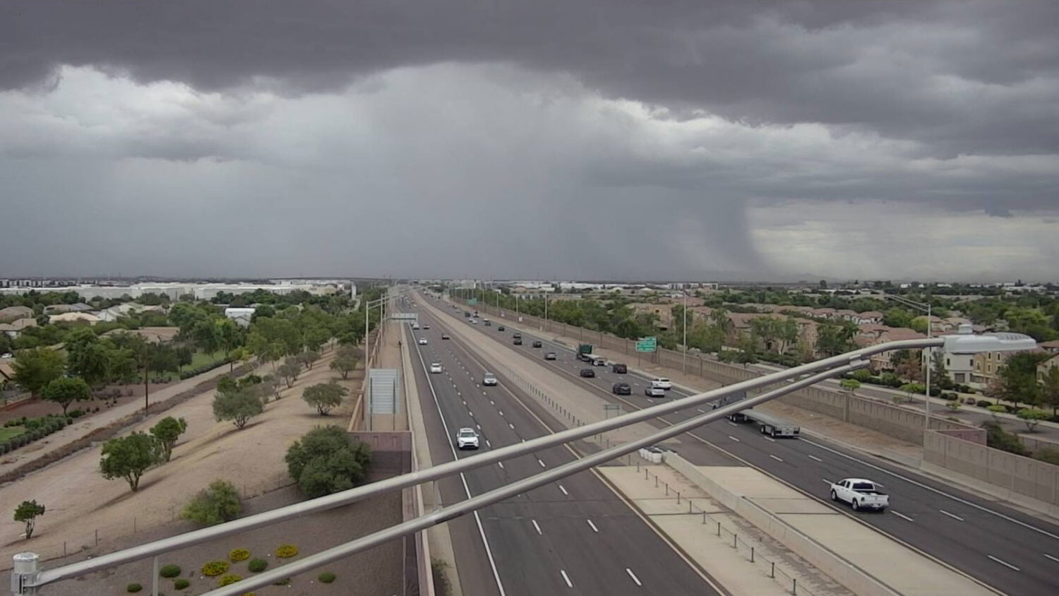 The Phoenix-area forecast for Wednesday includes rain and possible flooding. (ADOT photo)...