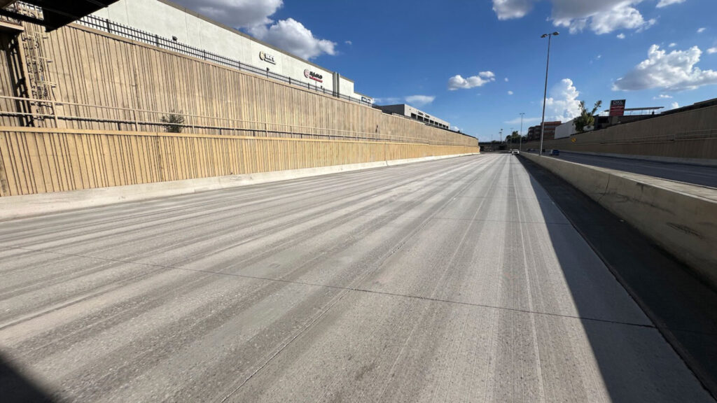 Crews replaced about 700 feet of damaged pavement and repaired SR 51’s drainage system over the last seven weeks. (ADOT photo)