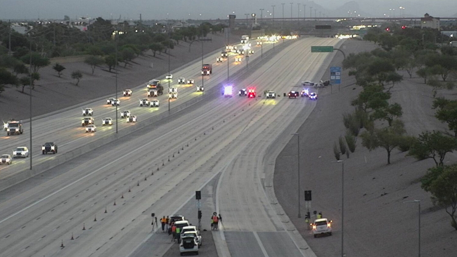 A crash closed eastbound US 60 in Mesa on Wednesday morning. (ADOT photo)...
