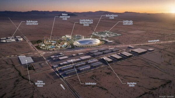 A prominent local real estate investor has unveiled a plan for a development an hour west of Phoenix that could include a movie production studio, amusement park, hotels, retail and a sprawling data center campus. (Phoenix Business Journal)