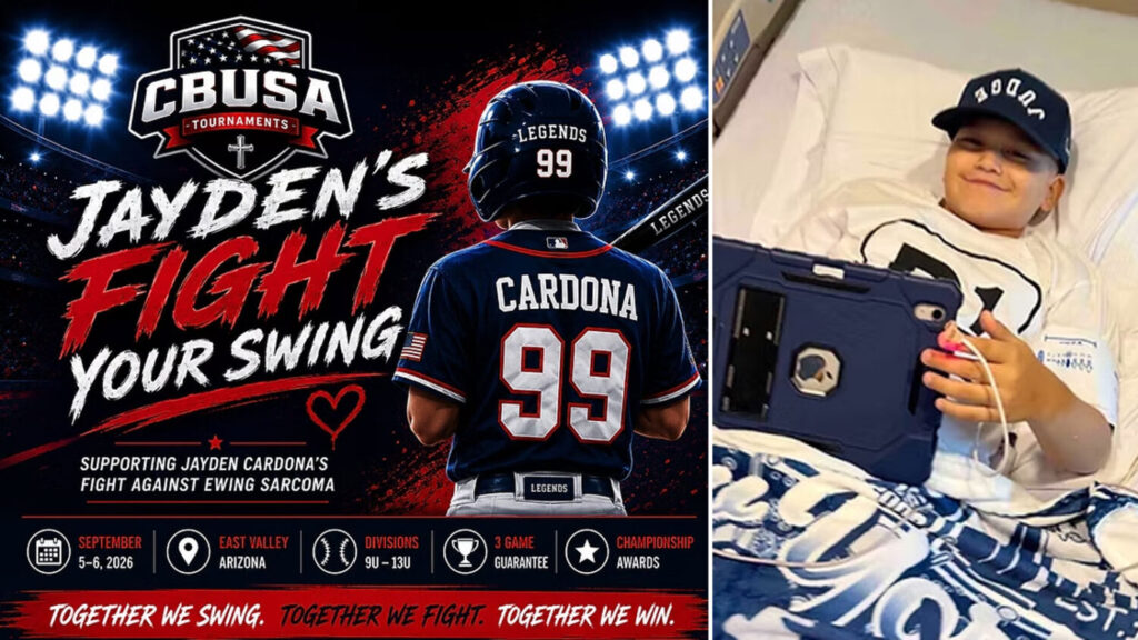 The “Jayden’s Fight, Your Swing” youth baseball tournament will financially support Jayden Cardona and his family.