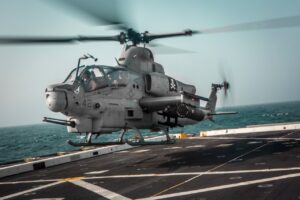 2 pilots hurt when Marine attack helicopter crash-lands at Lake Havasu boat launch