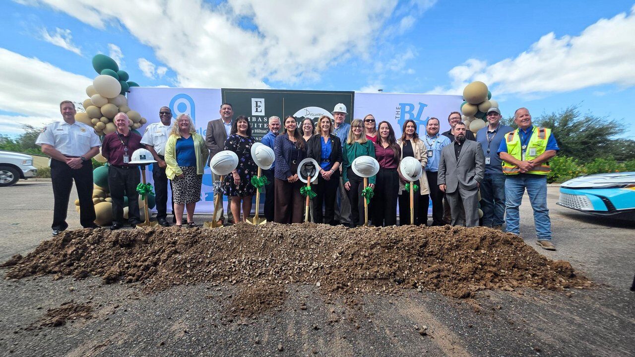 Shovels officially hit the ground on Whitten Development's project for a new Embassy Suites at The ...