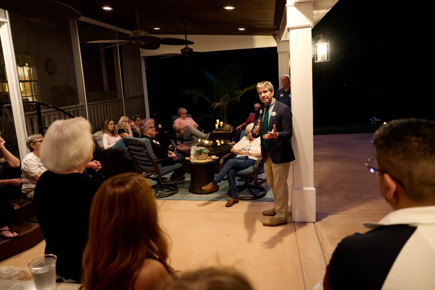 Paul Barringer, the Democratic nominee running for North Carolina's 13th Congressional District, sp...