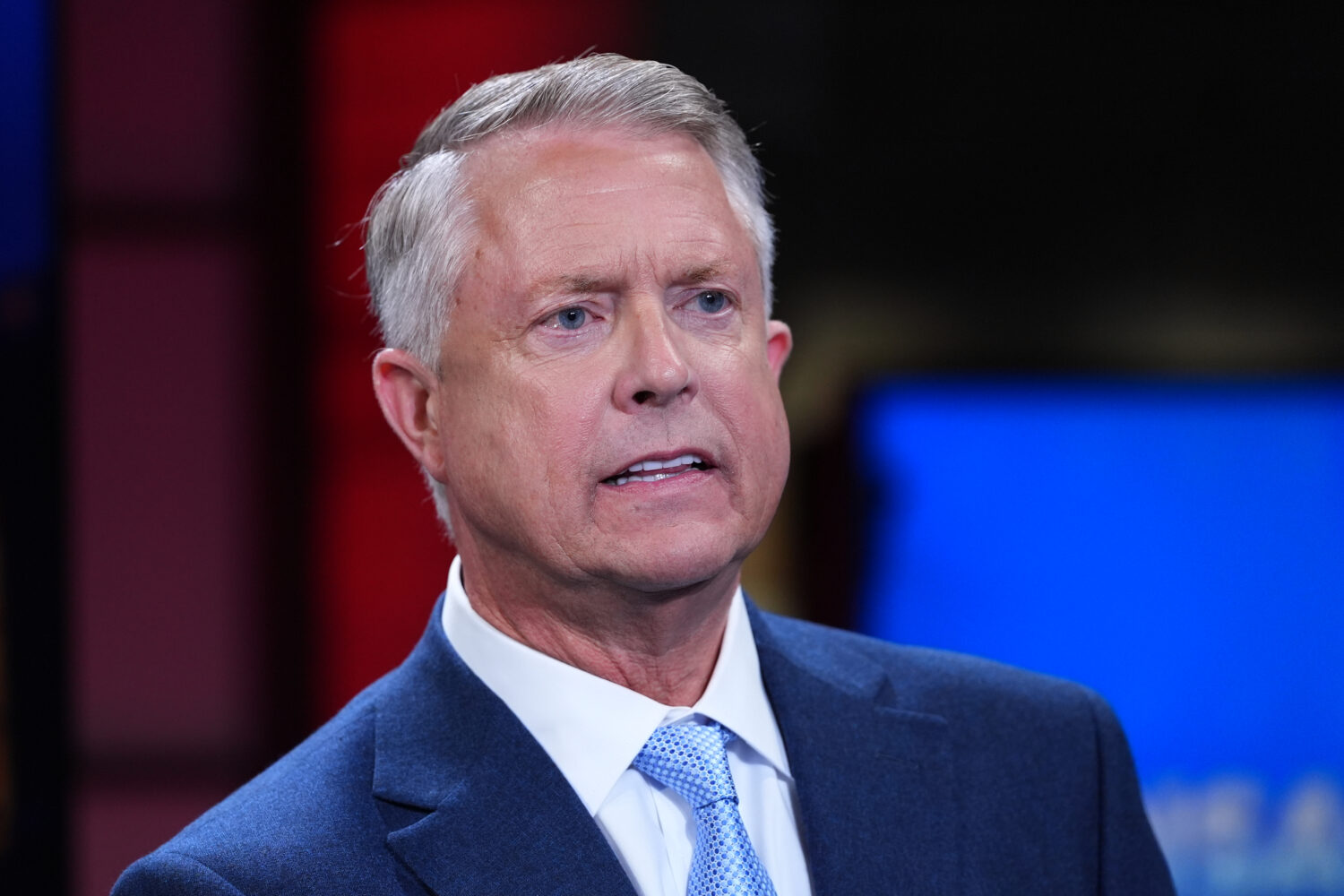 Republican Sen. Roger Marshall participates in a debate with Democratic nominee for U.S. Senate Ada...