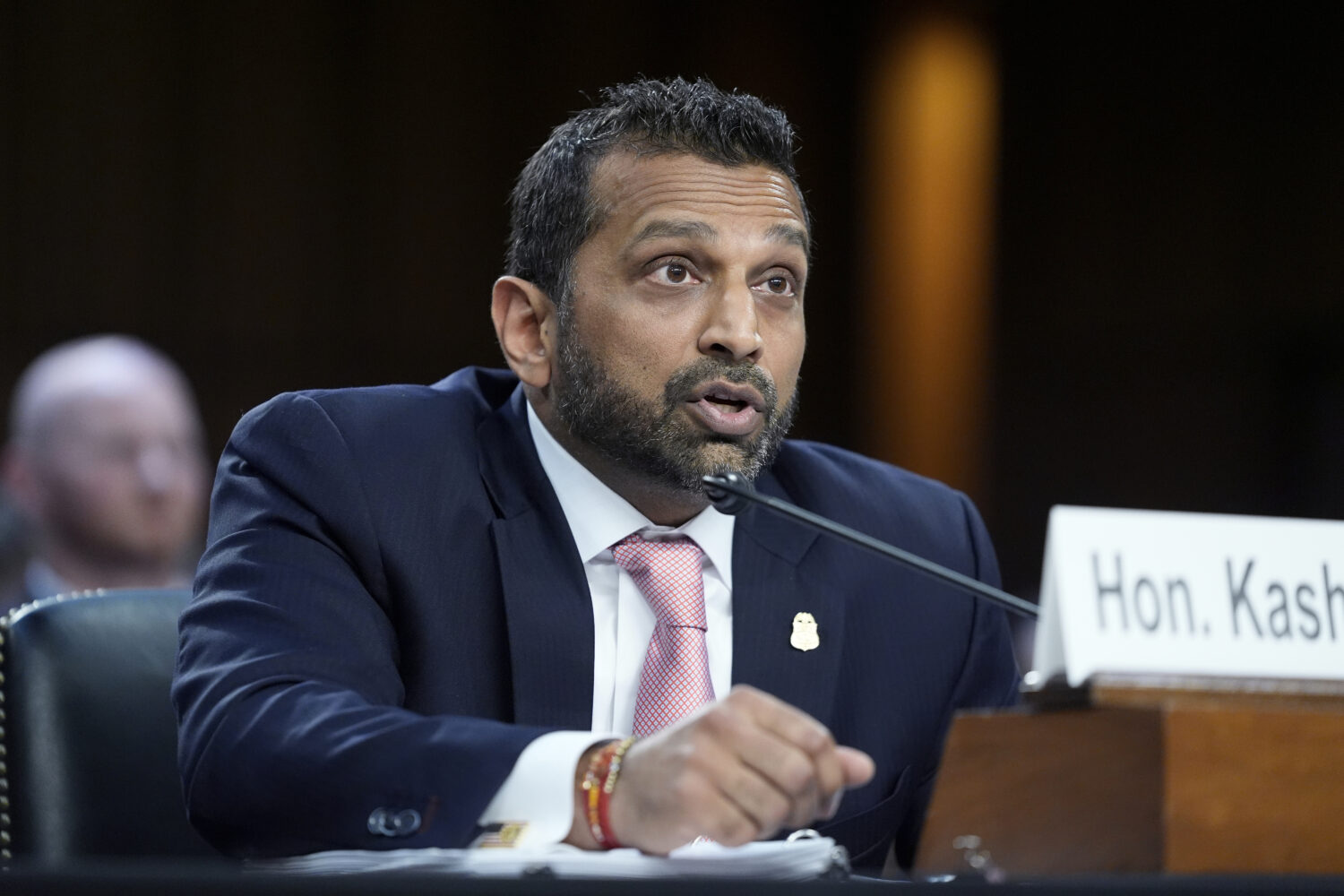 FBI Director Kash Patel testifies during the Senate Judiciary hearing on Oversight of the Federal B...