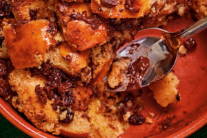 Bryan Ford’s cozy bread pudding recipe turns day-old bread into a rum-topped dessert