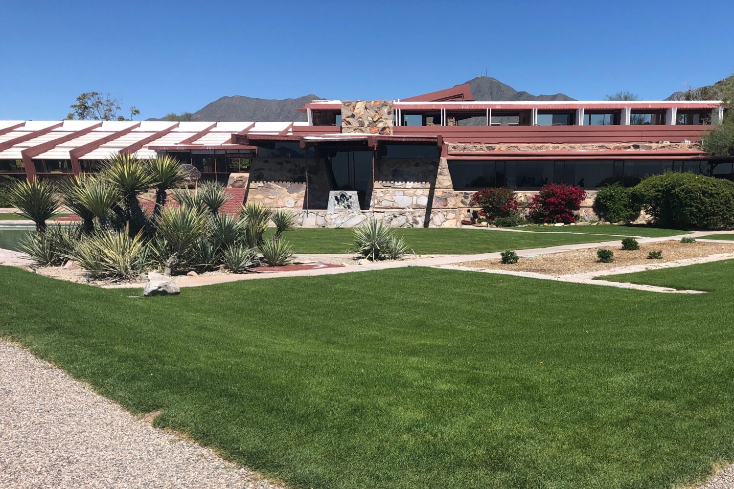 Frank Lloyd Wright's Taliesin West home is shown on March 25, 2019 in Scottsdale, Ariz. (AP Photo/K...