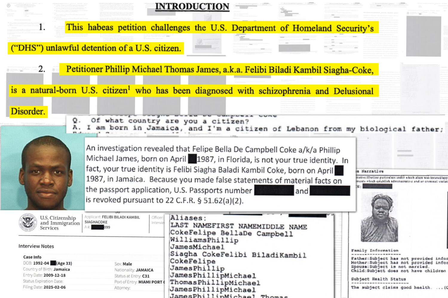 Immigration authorities are seeking to deport a mentally ill man whose mother, lawyers and public r...