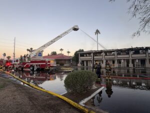 Vacant building burns in north Phoenix, forcing nearby evacuations