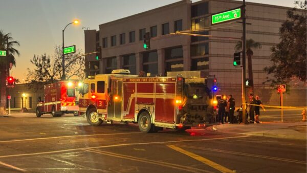 An envelope with white powder prompted an evacuation of the state's executive tower. (KTAR News/Heidi Hommel)