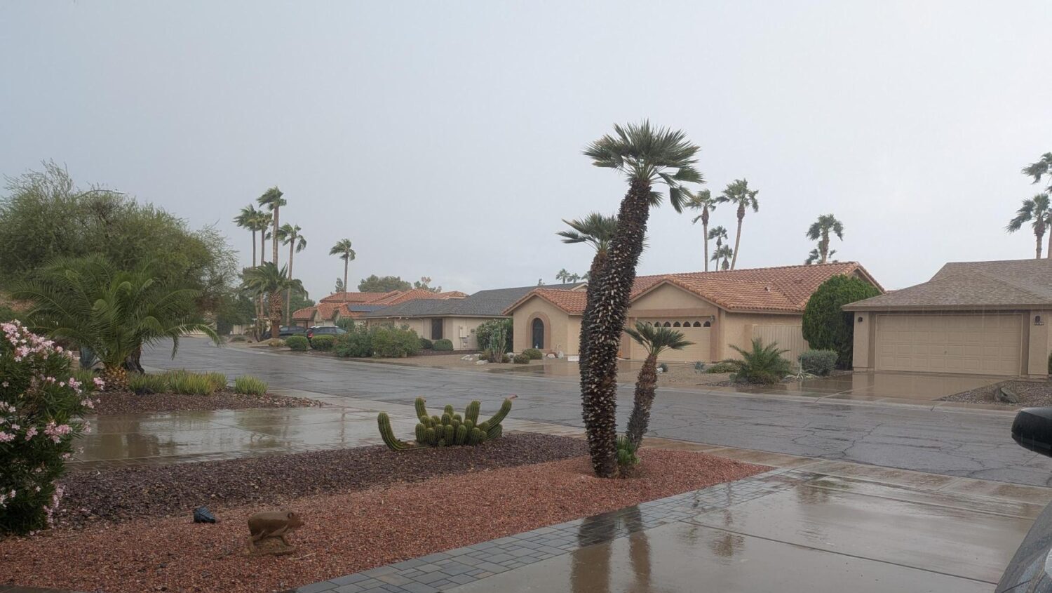 Light rain pops up in portions of the Valley as temperatures begin to drop....