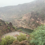 Canyon Lake was partially drained for dam upkeep. (KTAR News photo/Heidi Hommel)