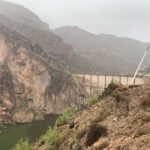 Canyon Lake was partially drained for dam upkeep. (KTAR News photo/Heidi Hommel)