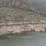 Canyon Lake was partially drained for dam upkeep. (KTAR News photo/Heidi Hommel)