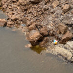Canyon Lake was partially drained for dam upkeep. (KTAR News photo/Heidi Hommel)