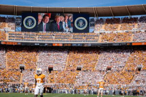 The midterm elections won’t keep Trump from college football on Saturday. A hurricane might