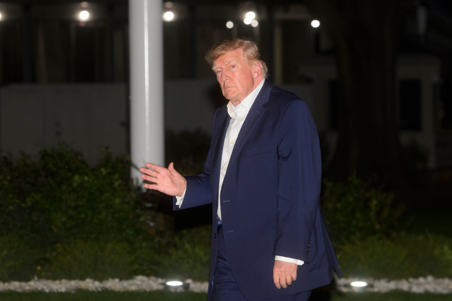 President Donald Trump arrives on Marine One on the South Lawn of the White House, Friday, Oct. 2, ...