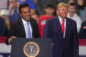 The Latest: Trump backs Vivek Ramaswamy on ad featuring Amy Acton’s estranged mother