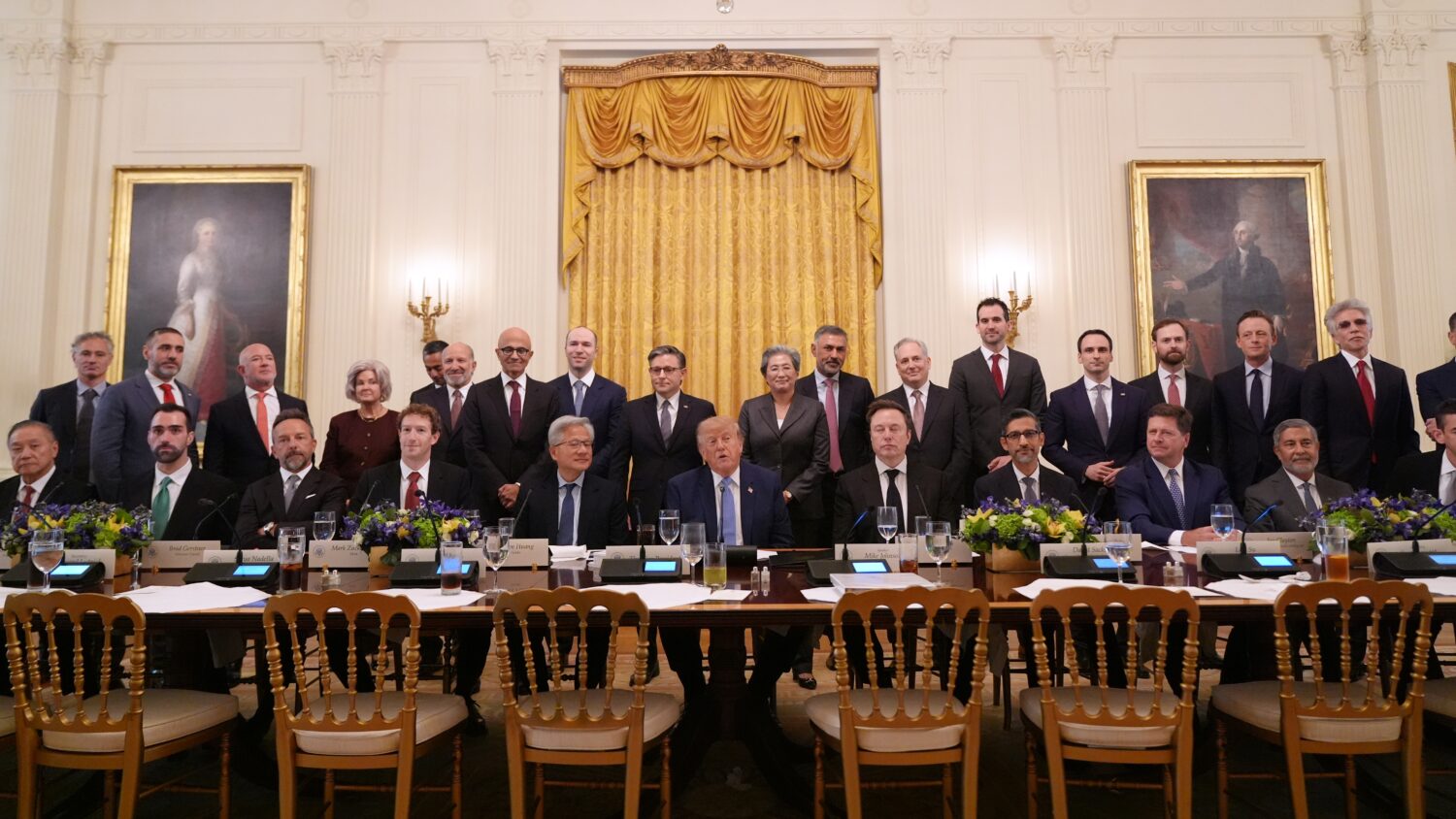 President Donald Trump speaks in the East Room of the White House, Tuesday Sept. 29, 2026, during a...