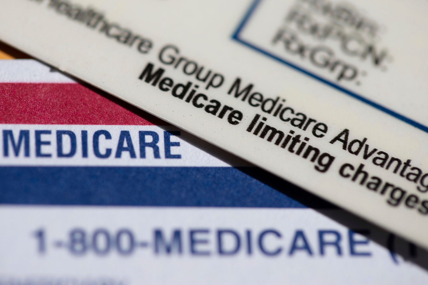 FILE - A Medicare Advantage PPO card rests on top of a Medicare card in Portland, Ore., June 10, 20...