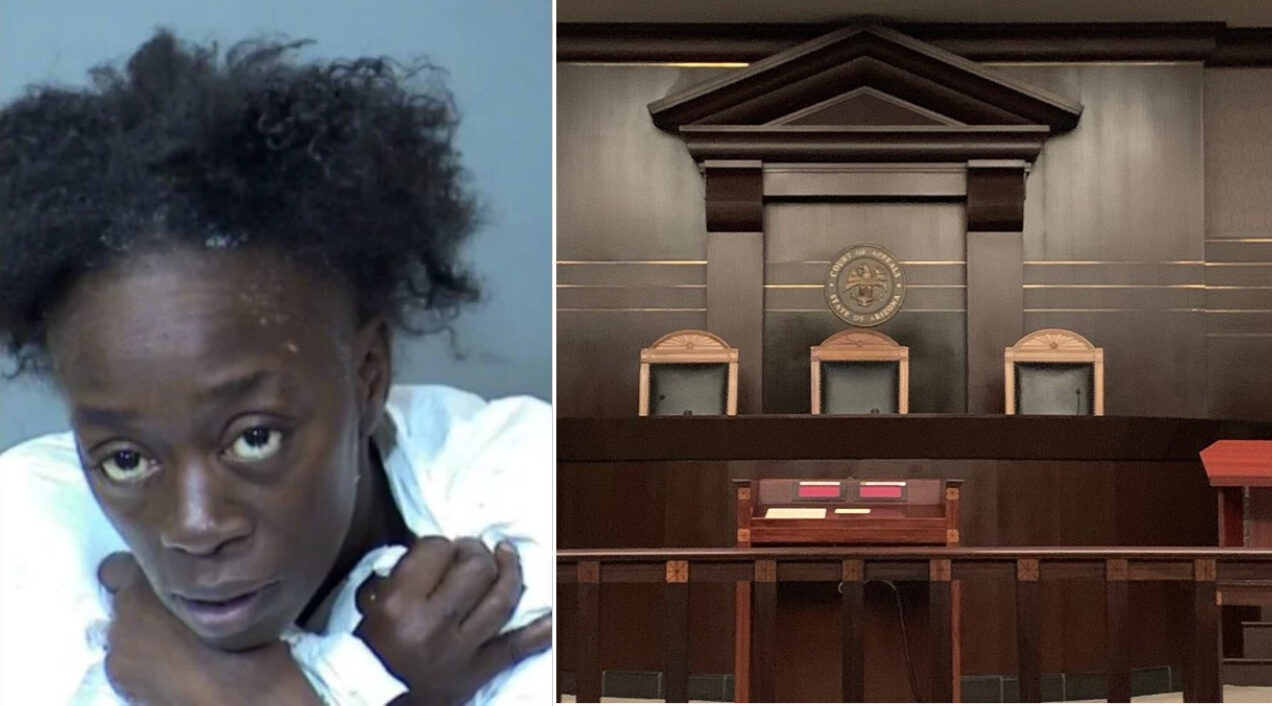 Sophia Simmons, left, faces the death penalty in her daughter’s killing, but an intellectual disa...