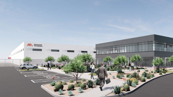 A mockup of the Honeywell planned $500 million aerospace facility. (Photo via Honeywell)
