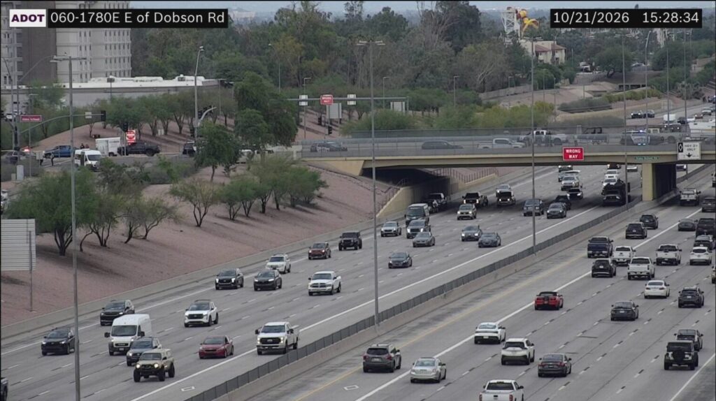 Mesa Police responded to multiple calls regarding a shooting near Alma School Road and the U.S. 60 highway shortly before 2 p.m.