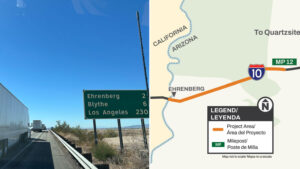 Interstate 10 project could disrupt travel between Arizona and California through next summer