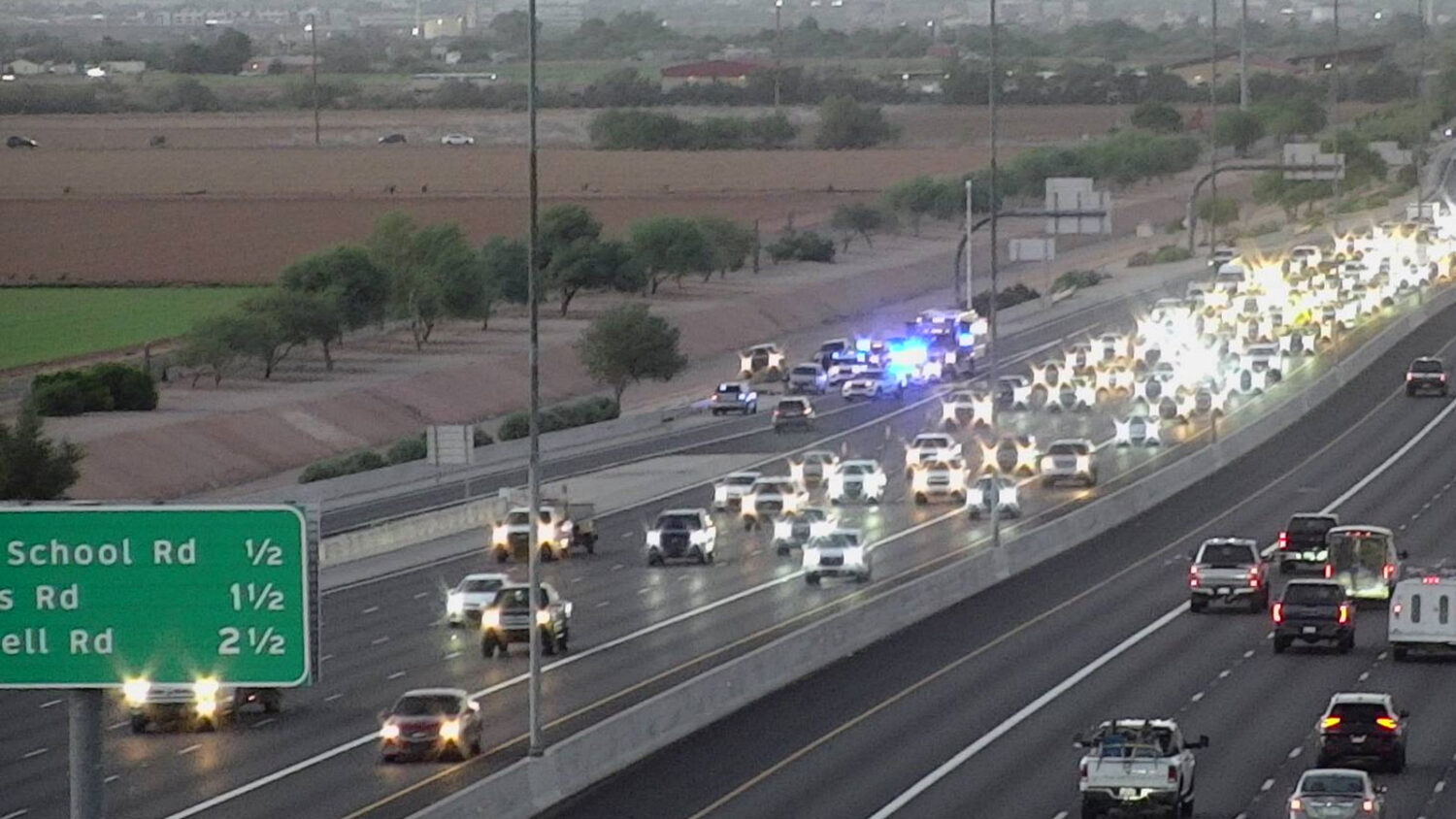 One person was shot near northbound the Loop 101 Pima Freeway and Chaparral Road on Friday. (ADOT p...
