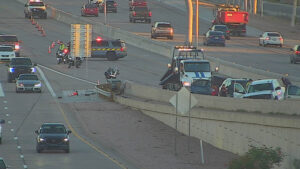Southbound State Route 143 closed after crash near Phoenix Sky Harbor International Airport