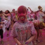 Daphne Brass enjoys The Color Run 5K after party. (Photo: Amy Donaldson)