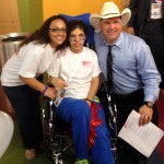 Singer Garth Brooks meets with patients and parents at Phoenix Children's Hospital on Friday, Nov. 9, 2012 in Phoenix. (Sandra Haros/KTAR)