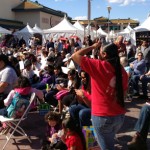 People attend the opening of the 23rd annual Phoenix Chinese Week Culture and Food Festival at the Chinese Cultural Center. (Sandra Haros/KTAR)