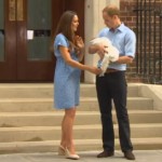 First image of Kate Middleton, Prince William and the royal baby. (Screenshot)