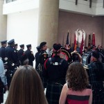 Bagpipers play during the Sept. 11 anniversary service at Phoenix City Hall. (City of Phoenix Police Department Facebook Photo)
