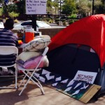 The hunger strikers' camp. (KTAR Photo/Sandra Haros)
